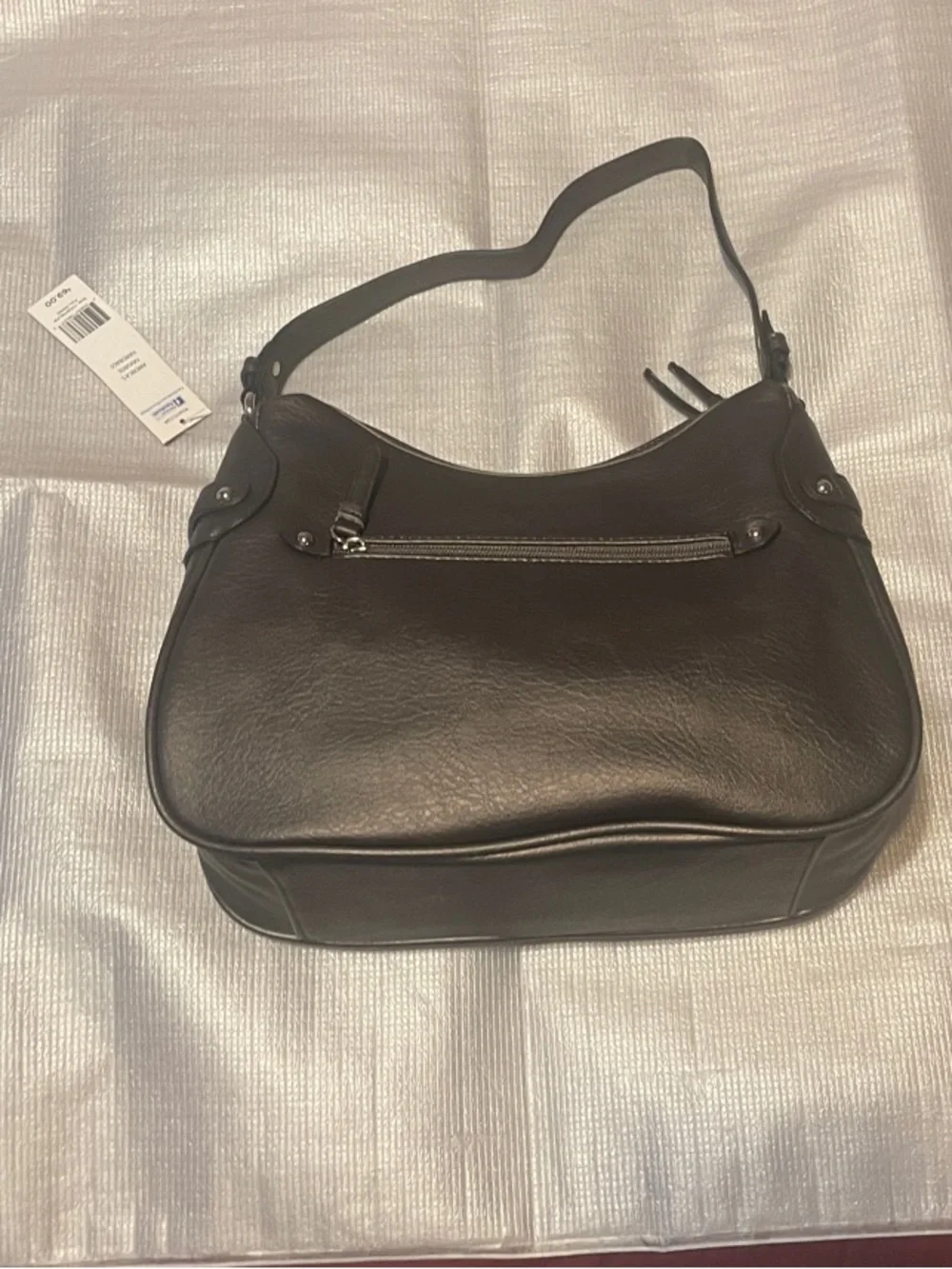 Rossetti dark grey / black faux leather hobo Shoulder Bag - NWT